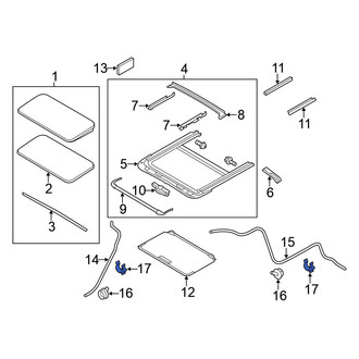 Nissan OE - Sunroof Drain Hose Clip
