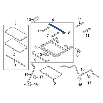 Nissan OE - Sunroof Drip Rail