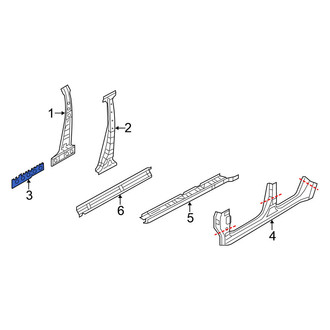Nissan OE - Left Inner Rocker Panel Reinforcement