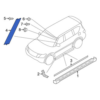Nissan OE - Front Left Windshield Molding