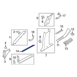 Nissan OE - Front Door Trim Sill Plate Insert