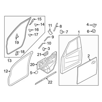 Nissan OE - Front Door - Door & Components