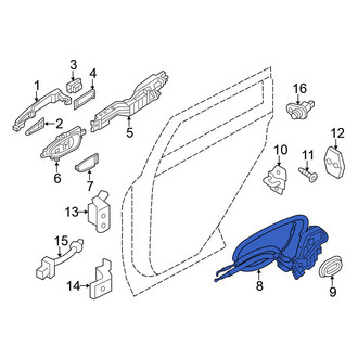 Nissan OE - Rear Right Door Latch Assembly