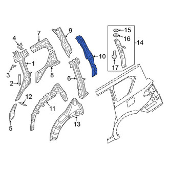 Nissan OE - Left Body D-Pillar Reinforcement