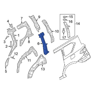 Nissan OE - Left Body C-Pillar Reinforcement