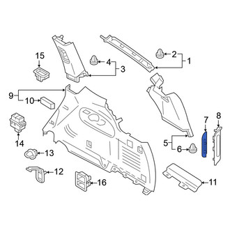 Nissan OE - Left Body D-Pillar Trim Panel Cap