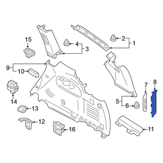Nissan OE - Left Body D-Pillar Trim Panel Cap