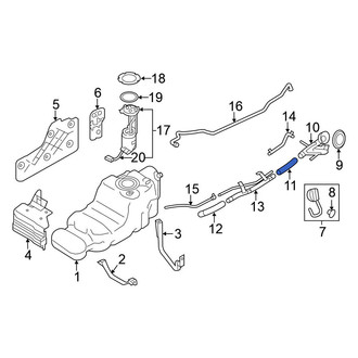 Nissan OE - Upper Fuel Filler Hose