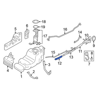 Nissan OE - Lower Fuel Filler Hose