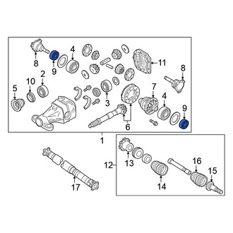 Nissan OE - Rear Drive Axle Shaft Seal