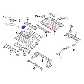 Nissan OE - Rear Left Floor Pan Reinforcement