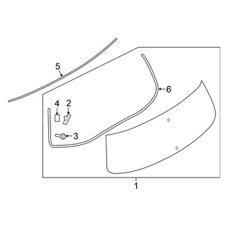 Nissan OE - Lift Gate - Glass (SL / SV)
