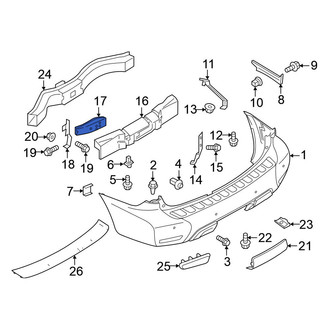 Nissan OE - Rear Left Bumper Cover Reinforcement
