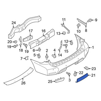 Nissan OE - Rear Bumper Cover Spacer Panel