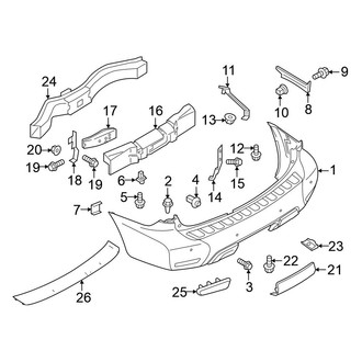 Nissan OE - Rear Bumper - Bumper & Components