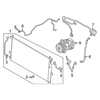 Nissan OE - Air Conditioner & Heater - Condenser, Compressor & Lines