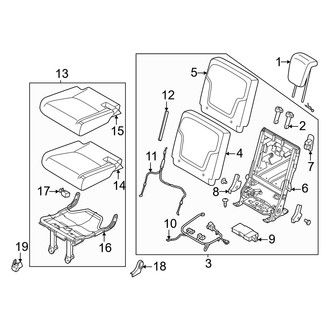 Nissan OE - Seats & Tracks - Third Row Seats (40% Side)