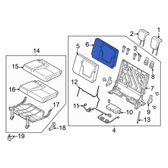 Nissan OE - Center Left Seat Back Cushion Cover