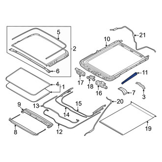 Nissan OE - Left Sunroof Opening Trim