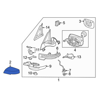 Nissan OE - Front Right Upper Door Mirror Cover