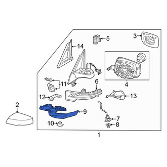 Nissan OE - Front Right Upper Door Mirror Cover