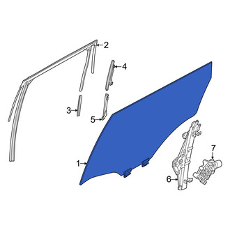 Nissan OE - Front Right Door Glass