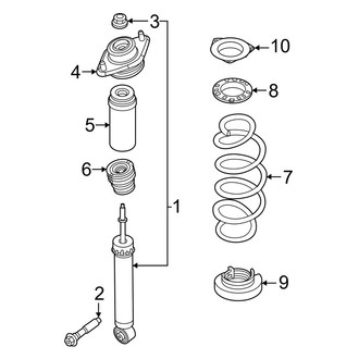 Nissan OE - Rear Suspension - Shocks & Components (W/O Air Suspension), (Platinum / SL / SV)
