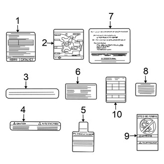 Nissan OE - Information Labels - Labels (4.0L)