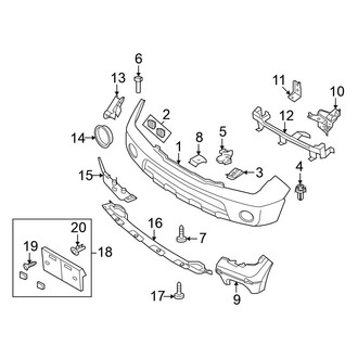 Nissan OE - Front Bumper - Bumper & Components (With Bumper Cover)
