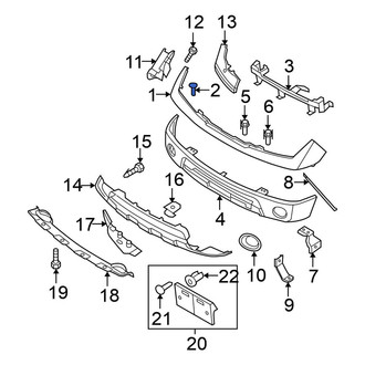 Nissan OE - Front Bumper Cover Rivet