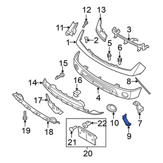 Nissan OE - Left Bumper Face Bar Bracket