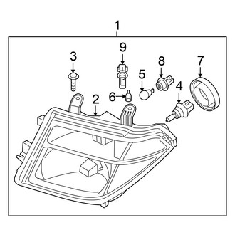 Nissan OE - Front Lamps - Headlamp Components