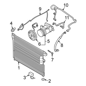 Nissan OE - Air Conditioner & Heater - Condenser, Compressor & Lines