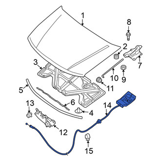 Nissan OE - Front Hood Release Cable