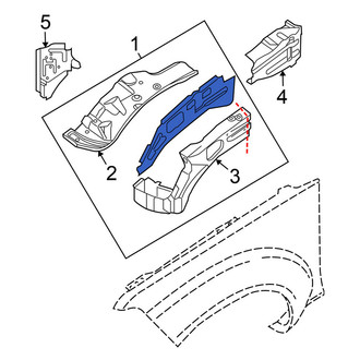 Nissan OE - Front Right Fender Apron Assembly