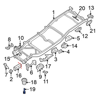 Nissan OE - Body Mount Cushion Bolt