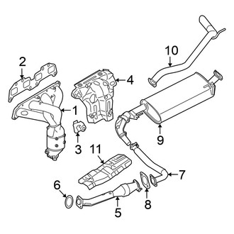 Nissan OE - Exhaust System - Exhaust Components (2.5L)