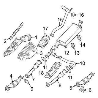 Nissan OE - Exhaust System - Exhaust Components (4.0L)