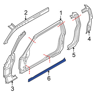 Nissan OE - Left Rocker Panel Reinforcement
