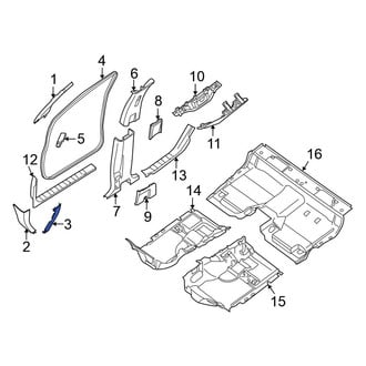 Nissan OE - Right Kick Panel Trim Cap