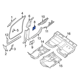 Nissan OE - Lower Body B-Pillar Trim Panel Cap