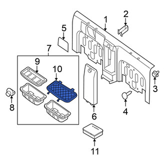 Nissan OE - Left Floor Storage Compartment Lid