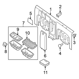 Nissan OE - Cab - Interior Trim (Back Panel Trim), (King Cab)