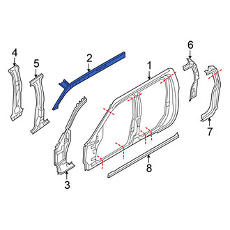 Nissan OE - Left Roof Side Rail Reinforcement