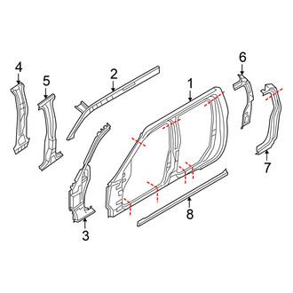 Nissan OE - Cab - Center Pillar (W/O Sunroof), (Crew Cab)