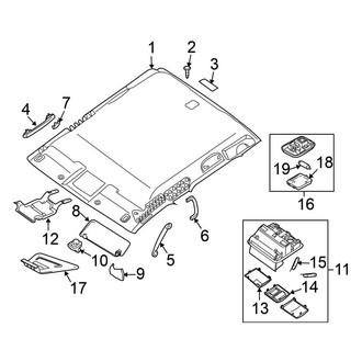 Nissan OE - Cab - Interior Trim (W/O Sunroof Roof Trim), (PRO-4X / S / SL / SV Crew Cab)