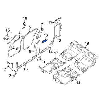 Nissan OE - Upper Body B-Pillar Trim Panel Cap