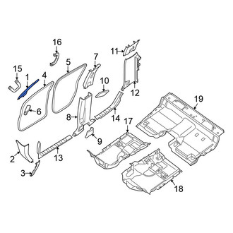 Nissan OE - Left Body A-Pillar Trim Panel