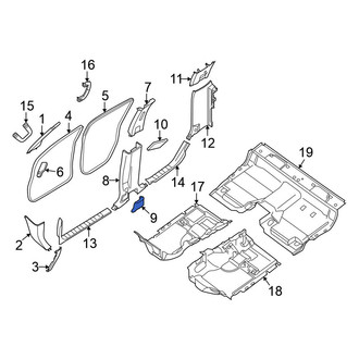 Nissan OE - Lower Body B-Pillar Trim Panel Cap