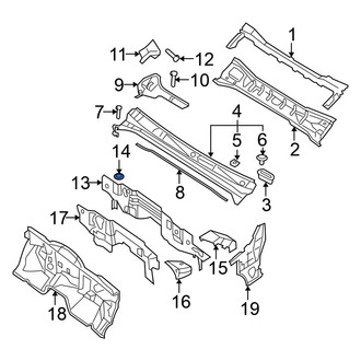 Nissan OE - Left Cowl Panel Drain Hose